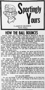 ATR File Photos: This installment of Clarence Graddick’s signature “Sportingly Yours” series from the Oct. 8, 1965 edition of the Americus Times-Recorder gave local football fans a preview of what they might expect in the Panthers’ upcoming match against Brooks County.