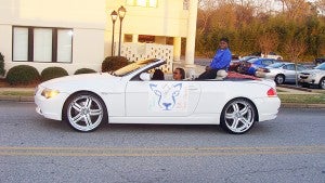 Submitted by Marcus Johnson: Lady Panther head coach, Sherri Harris, rides in style during the March 8 parade honoring the ASHS girls’ basketball team’s state championship win.