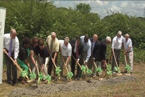The Sumter County Chamber of Commerce hosted a ground breaking ceremony for Golden Gourmet which is soon to open on Industrial Boulevard.