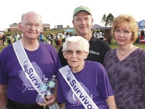 From left, front,are  J.M. Wise, Betty Wise and Betty Jo Songer; in rear is Terry Songer. Betty Wise is a 28-year cancer survivor. 