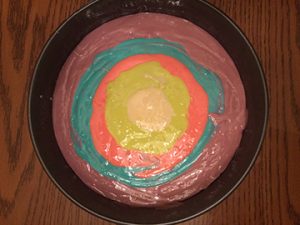 Kaylon Harvey’s multi-colored Tie-Dye Cake