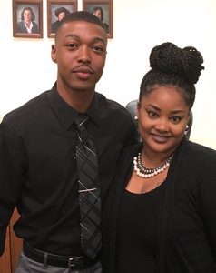 Officer Joshua Greene is moving to the investigations division of the Americus Police Department to train as a detective, He is shown with his wife Chantel.