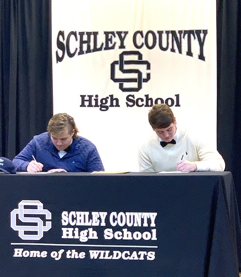 Two Schley County football players sign National Letters of Intent