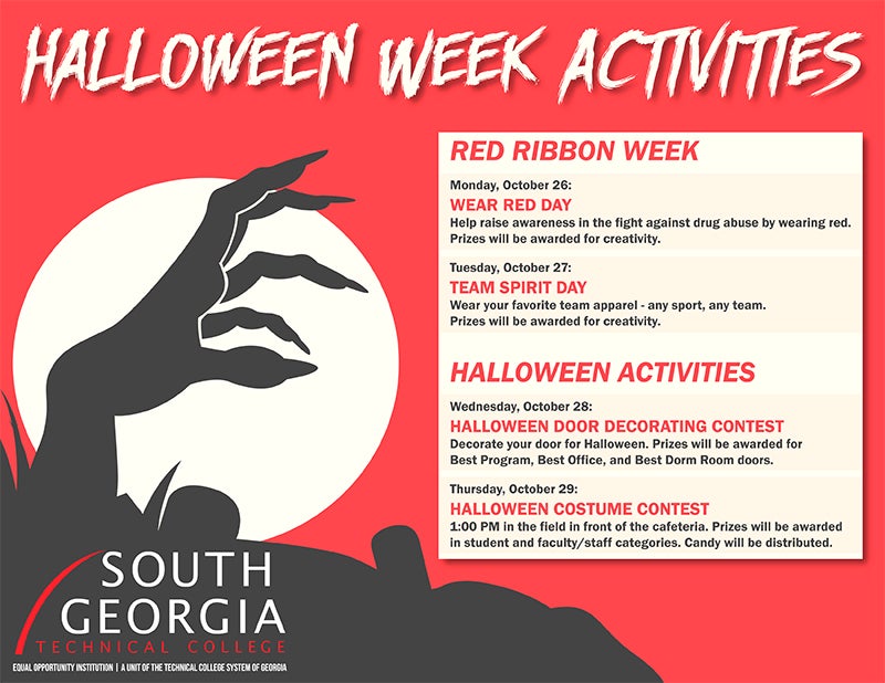 Red Ribbon Week Activities for October 27th - October 31st